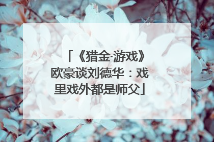 《猎金·游戏》欧豪谈刘德华：戏里戏外都是师父