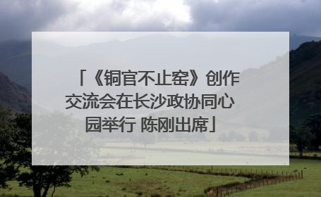 《铜官不止窑》创作交流会在长沙政协同心园举行 陈刚出席