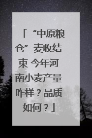 “中原粮仓”麦收结束 今年河南小麦产量咋样？品质如何？