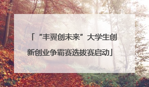 “丰翼创未来”大学生创新创业争霸赛选拔赛启动