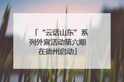 “云话山东”系列外宣活动第六期在德州启动