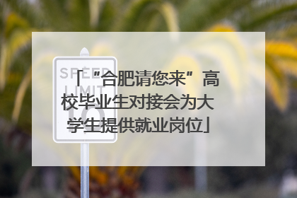 “合肥请您来”高校毕业生对接会为大学生提供就业岗位
