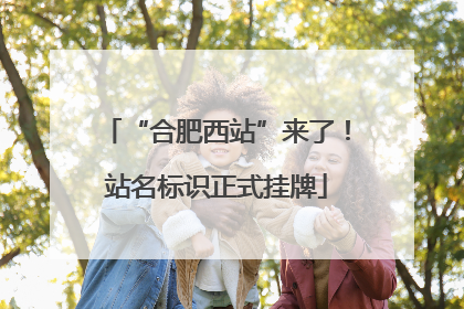 “合肥西站”来了！站名标识正式挂牌