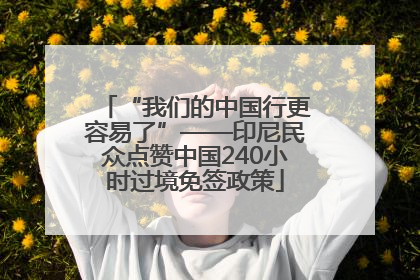“我们的中国行更容易了”——印尼民众点赞中国240小时过境免签政策
