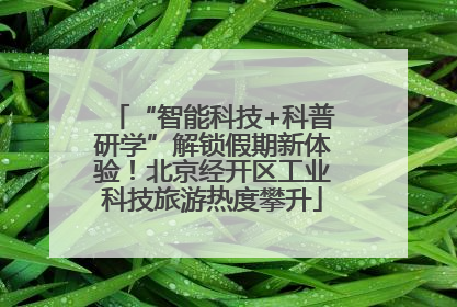 “智能科技+科普研学”解锁假期新体验！北京经开区工业科技旅游热度攀升