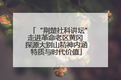 “荆楚社科讲坛”走进革命老区黄冈 探源大别山精神内涵特质与时代价值