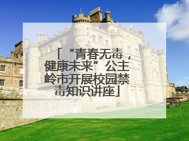 “青春无毒，健康未来”公主岭市开展校园禁毒知识讲座