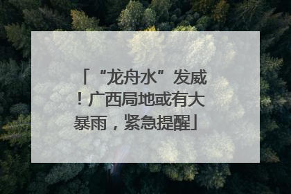 “龙舟水”发威！广西局地或有大暴雨，紧急提醒