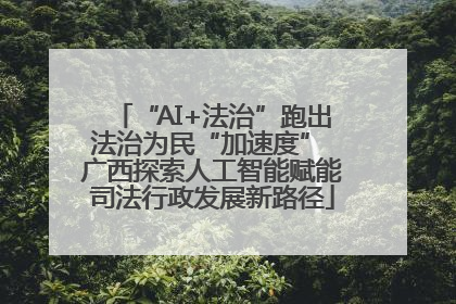 “AI+法治”跑出法治为民“加速度” 广西探索人工智能赋能司法行政发展新路径