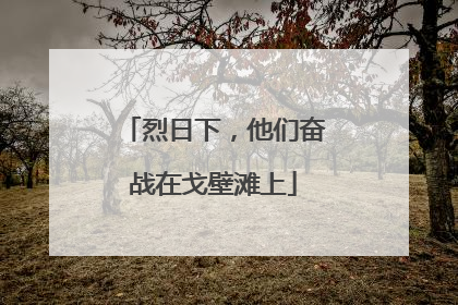 烈日下，他们奋战在戈壁滩上