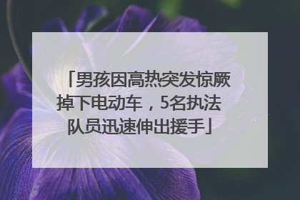 男孩因高热突发惊厥掉下电动车，5名执法队员迅速伸出援手