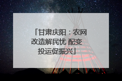 甘肃庆阳：农网改造解民忧 配变投运促振兴