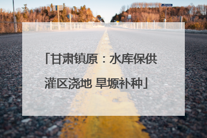 甘肃镇原：水库保供 灌区浇地 旱塬补种