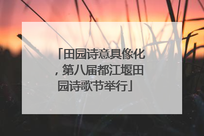 田园诗意具像化，第八届都江堰田园诗歌节举行