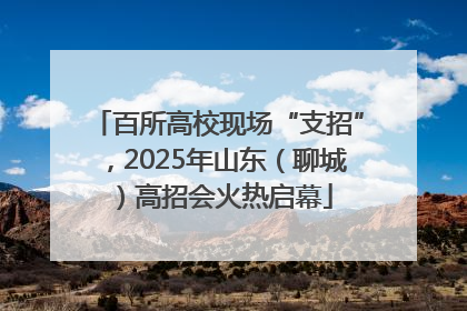 百所高校现场“支招”，2025年山东（聊城）高招会火热启幕
