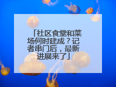 社区食堂和菜场何时建成？记者串门后，最新进展来了