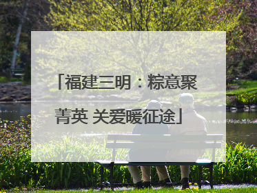 福建三明：粽意聚菁英 关爱暖征途