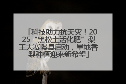 科技助力抗天灾！2025“黑松土活化肥”梨王大赛隰县启动，旱地香梨种植迎来新希望