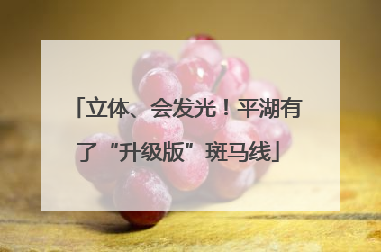 立体、会发光！平湖有了“升级版”斑马线