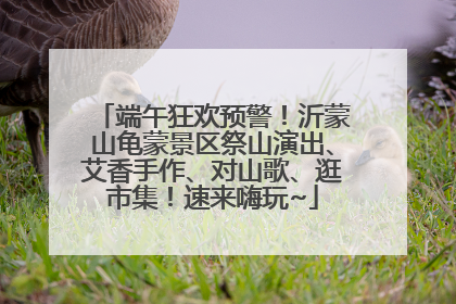 端午狂欢预警！沂蒙山龟蒙景区祭山演出、艾香手作、对山歌、逛市集！速来嗨玩~