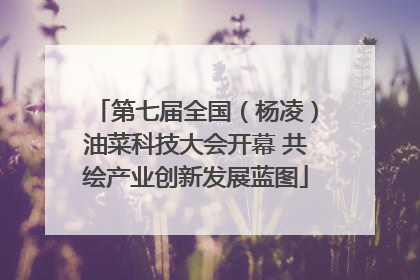 第七届全国（杨凌）油菜科技大会开幕 共绘产业创新发展蓝图