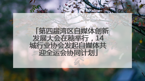 第四届湾区自媒体创新发展大会在穗举行，14城行业协会发起自媒体共迎全运会协同计划