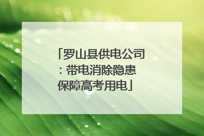 罗山县供电公司：带电消除隐患 保障高考用电