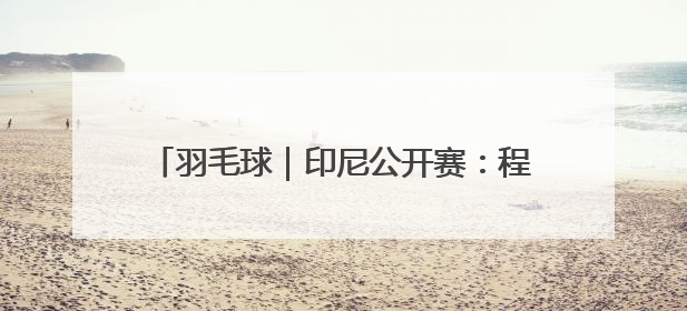 羽毛球｜印尼公开赛：程星/张驰混双首轮晋级