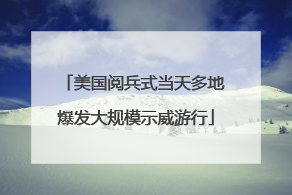 美国阅兵式当天多地爆发大规模示威游行