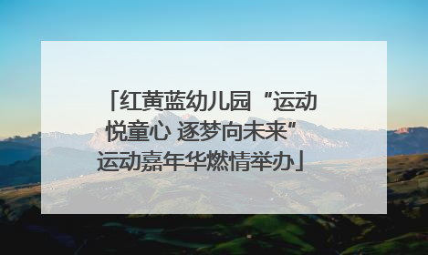 红黄蓝幼儿园“运动悦童心 逐梦向未来”运动嘉年华燃情举办