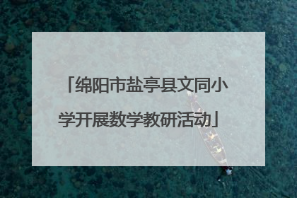 绵阳市盐亭县文同小学开展数学教研活动