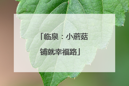 临泉：小蘑菇铺就幸福路