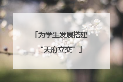 为学生发展搭建“天府立交”