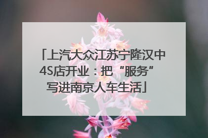 上汽大众江苏宁隆汉中4S店开业：把“服务”写进南京人车生活