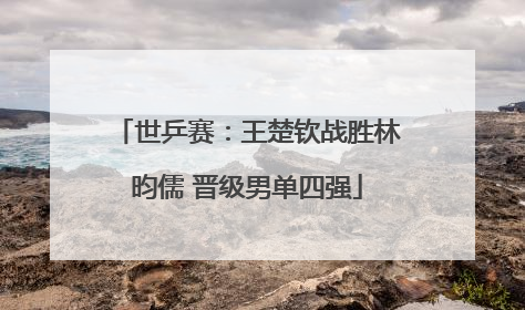 世乒赛：王楚钦战胜林昀儒 晋级男单四强