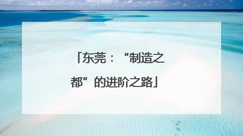 东莞：“制造之都”的进阶之路