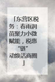 东营区税务：春雨润苗聚力小微赋能，税惠 “链” 动焕活商圈