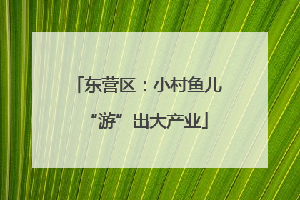 东营区：小村鱼儿“游”出大产业