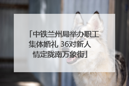 中铁兰州局举办职工集体婚礼 36对新人情定陇南万象街