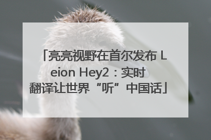 亮亮视野在首尔发布 Leion Hey2：实时翻译让世界“听”中国话