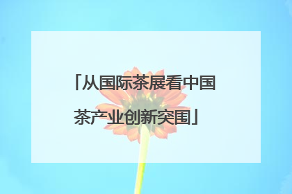 从国际茶展看中国茶产业创新突围