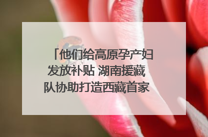 他们给高原孕产妇发放补贴 湖南援藏队协助打造西藏首家高原产儿协同中心