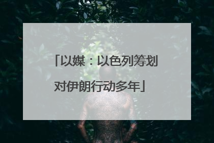 以媒：以色列筹划对伊朗行动多年
