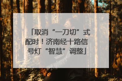 取消“一刀切”式配时！济南经十路信号灯“智慧”调整