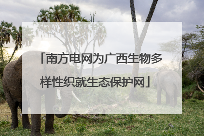 南方电网为广西生物多样性织就生态保护网