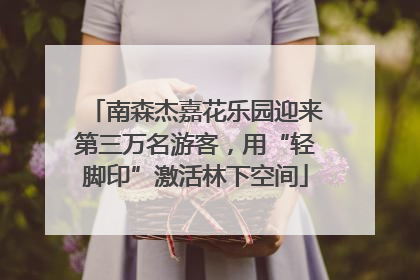南森杰嘉花乐园迎来第三万名游客，用“轻脚印”激活林下空间