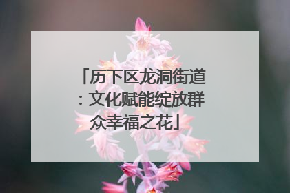历下区龙洞街道：文化赋能绽放群众幸福之花