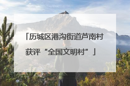 历城区港沟街道芦南村获评“全国文明村”