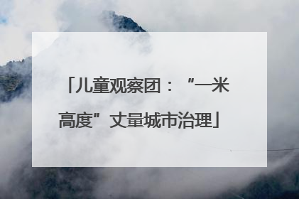 儿童观察团:“一米高度”丈量城市治理