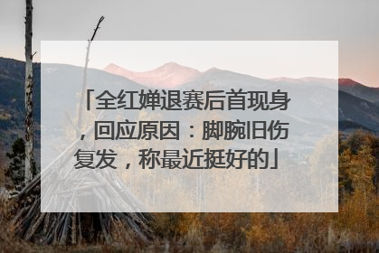 全红婵退赛后首现身，回应原因：脚腕旧伤复发，称最近挺好的